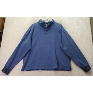 Peter Millar Blue Pullover Henley Sweatshirt